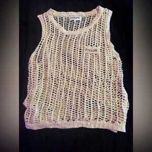 Étalon Beige Knitted Men’s Knitted Vest/Tank Top S/Smalk